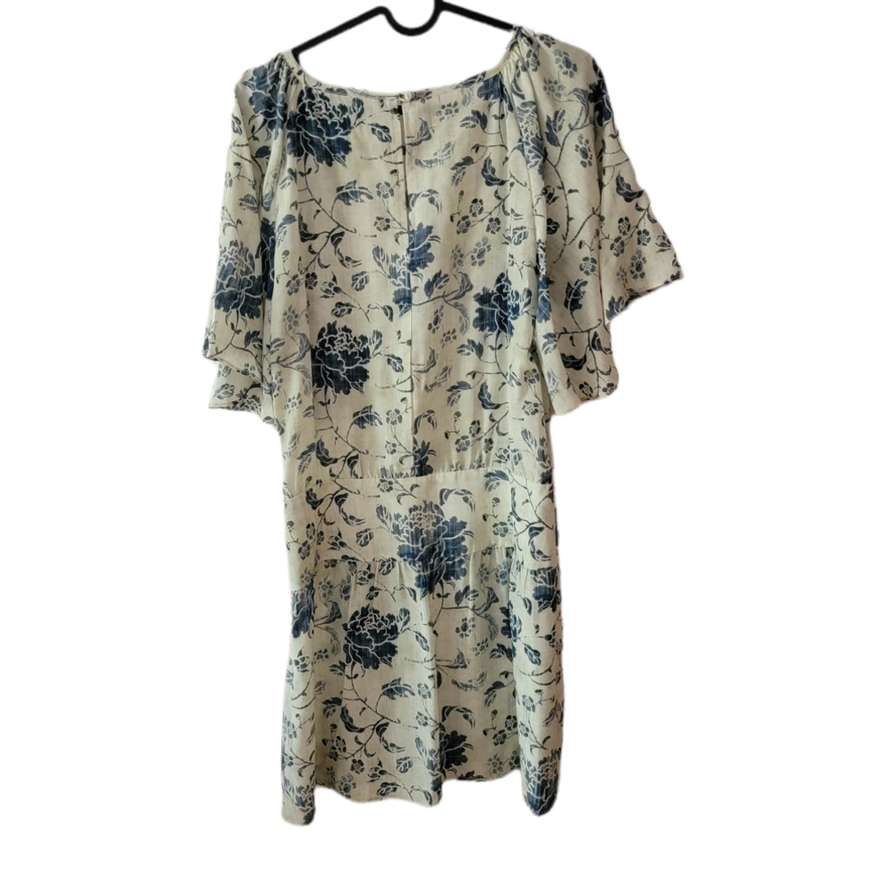 Pam & Gela Mia Blue Floral Silk Mini Dress - Picture 5 of 10